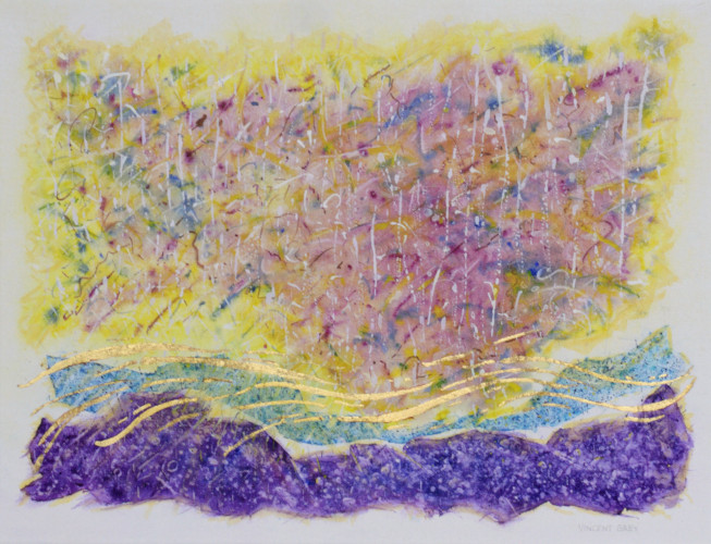 Watercolor abstract original art by Vincent Grey