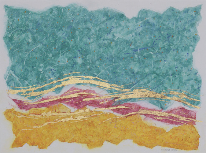 Watercolor abstract original art by Vincent Grey