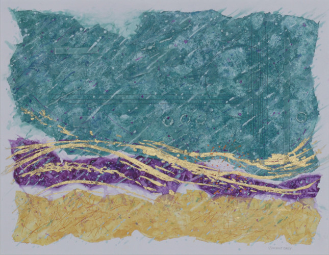 Watercolor abstract original art by Vincent Grey